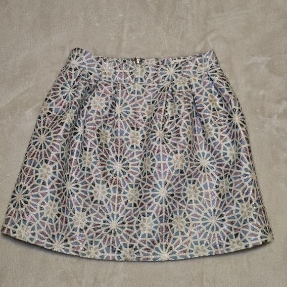 miami Dresses & Skirts - Mi ami Metallic Brocade Mini Skirt Women's Small - Geometric Jacquard High Waist